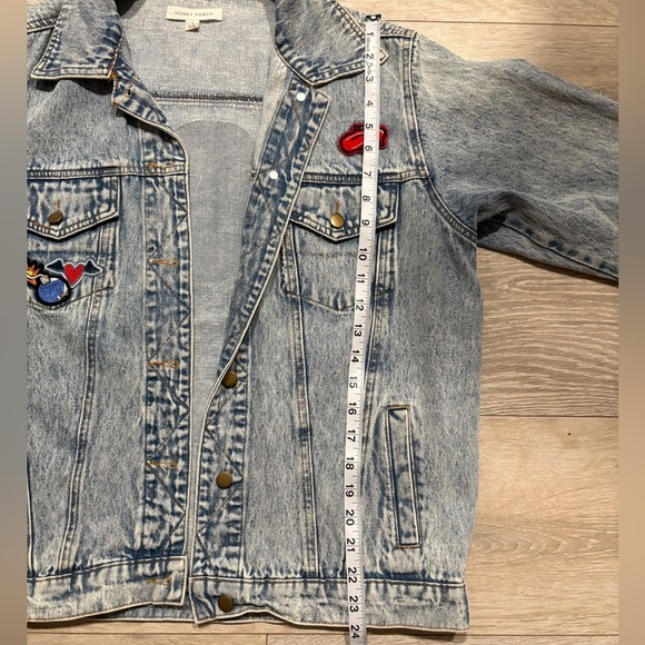 Honey Punch Oversized Denim Jacket with Soul Patch – Size Large - Picture 9 of 9
